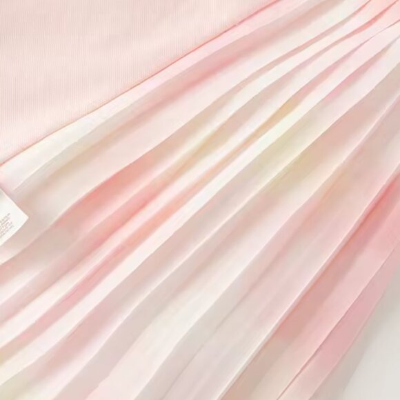 Adorable Pink Pleated Dress, Little Girls Dress, Cute Girl's Summer Dress - Picture 5 of 5